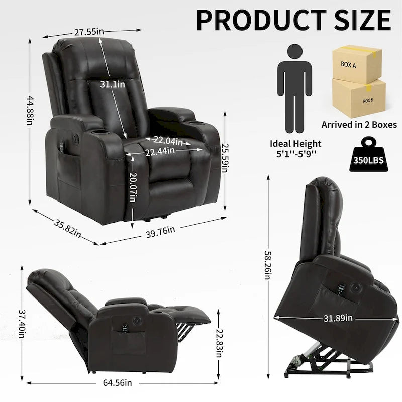 Fauteuil inclinable électrique robuste