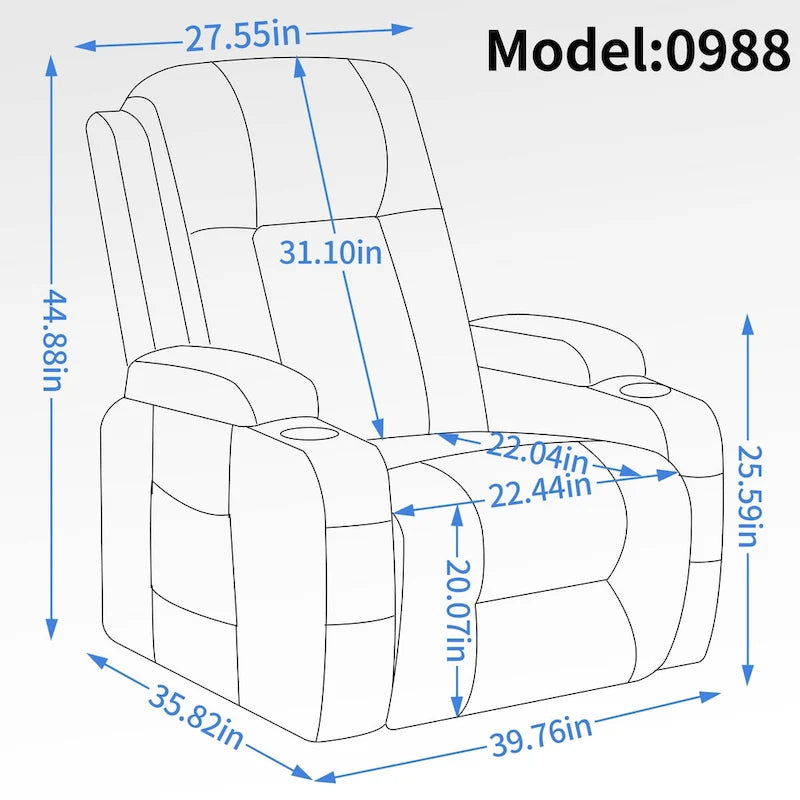 Fauteuil inclinable électrique robuste