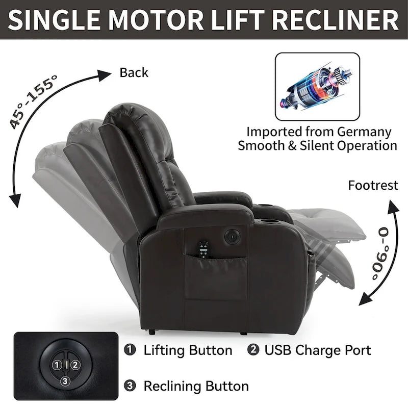 Fauteuil inclinable électrique robuste