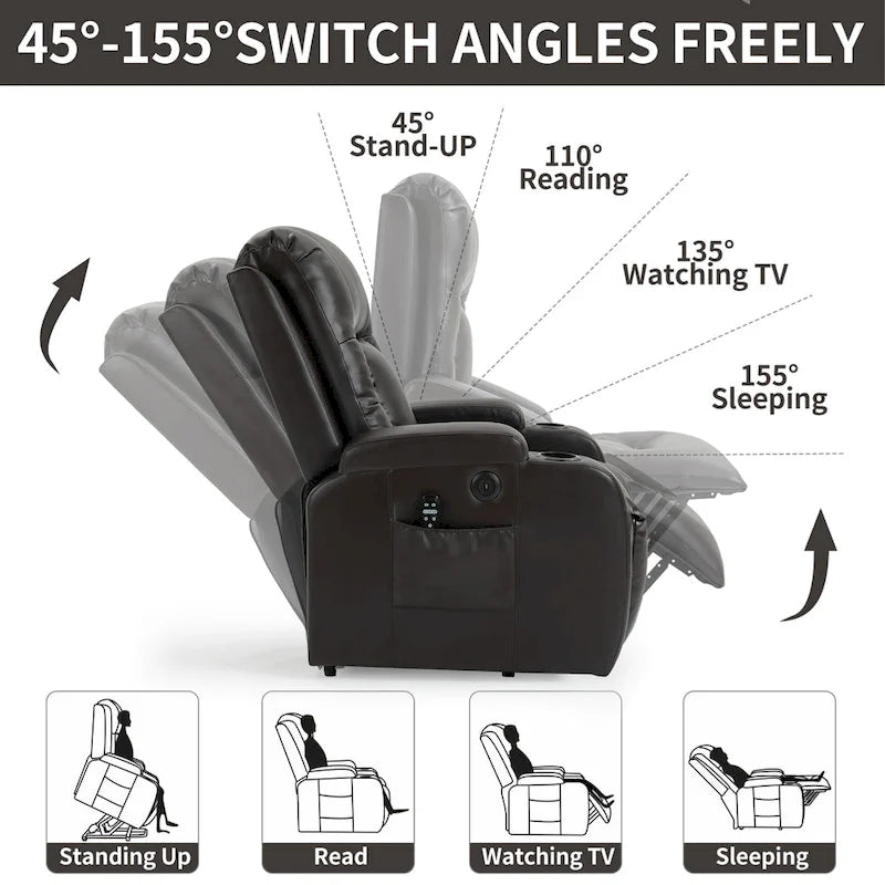Fauteuil inclinable électrique robuste