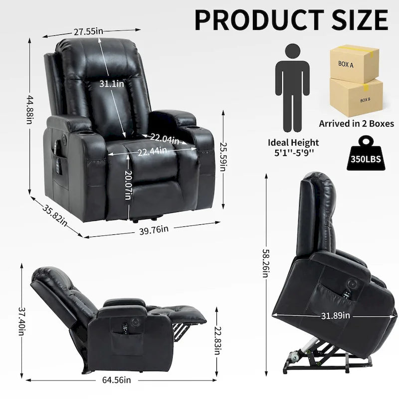 Fauteuil inclinable électrique robuste