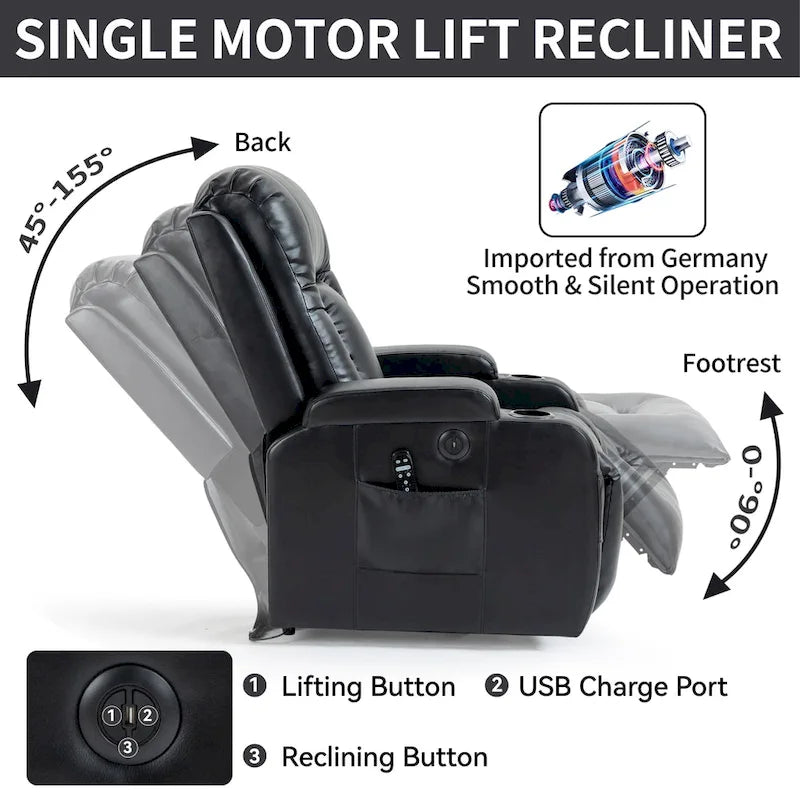 Fauteuil inclinable électrique robuste