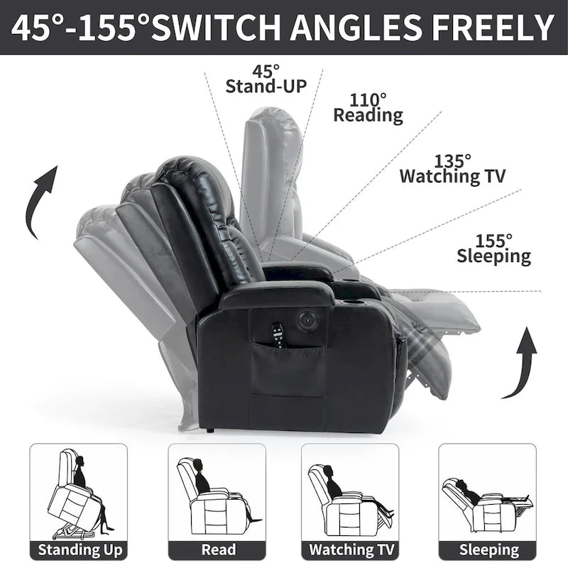 Fauteuil inclinable électrique robuste