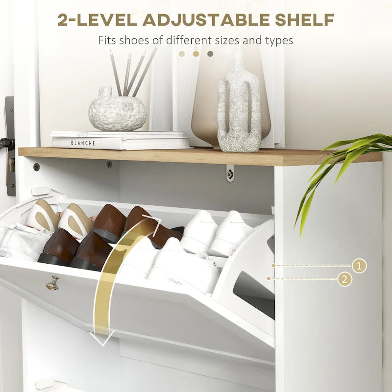 Meuble à chaussures fin pour entrée, meuble à chaussures dissimulé