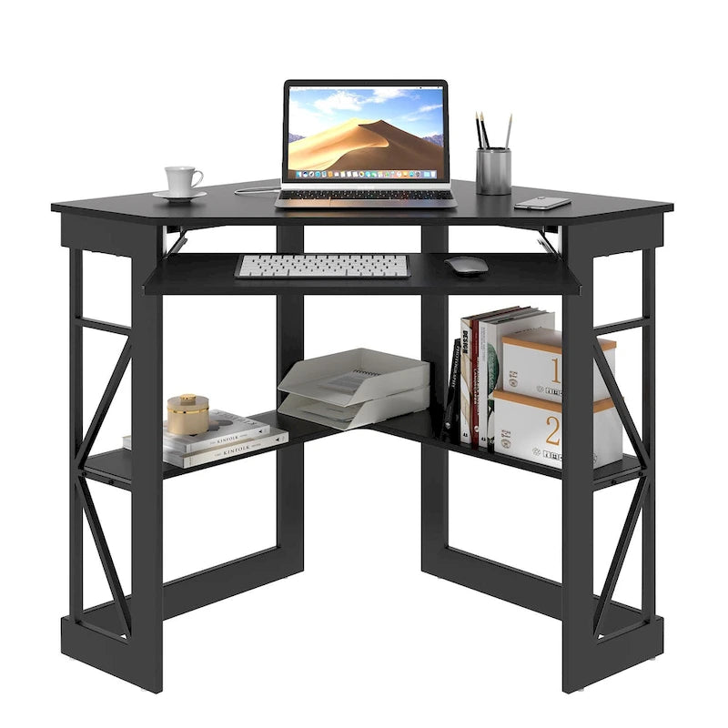 Table d'appoint d'angle compacte/Table de rangement triangulaire