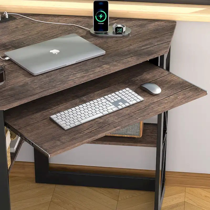 Table d'appoint d'angle compacte/Table de rangement triangulaire