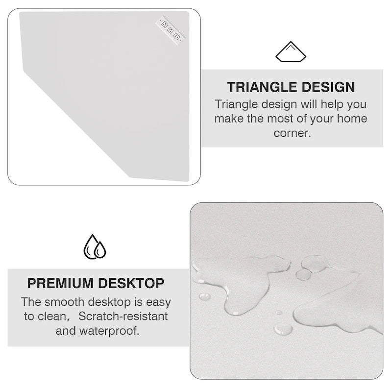 Table d'appoint d'angle compacte/Table de rangement triangulaire