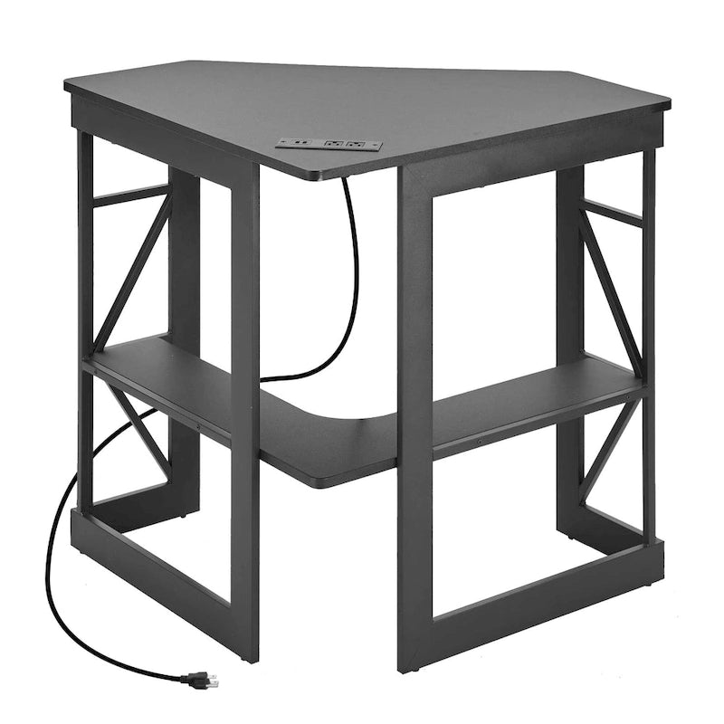 Table d'appoint d'angle compacte/Table de rangement triangulaire