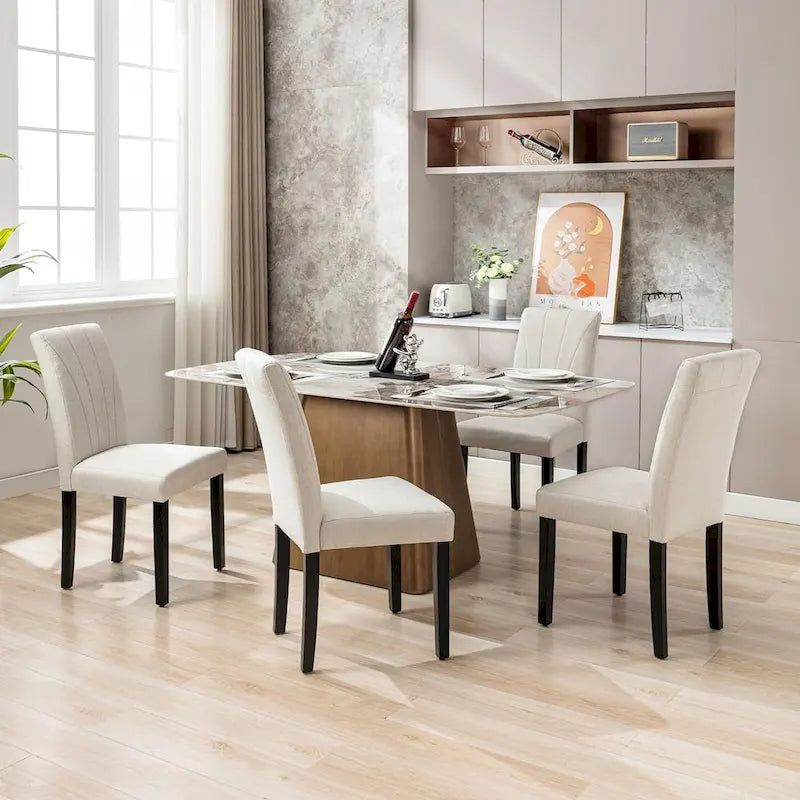 Chaise de salle à manger tapissée