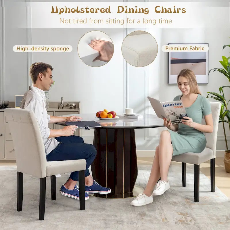 Chaise de salle à manger tapissée
