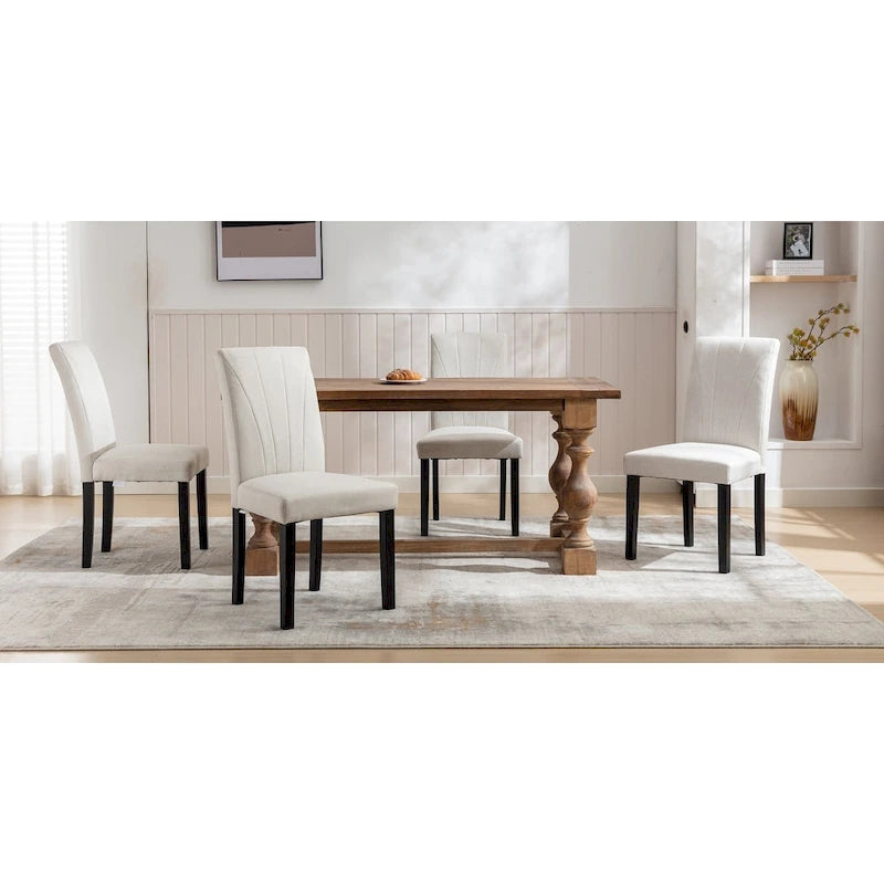 Chaise de salle à manger tapissée