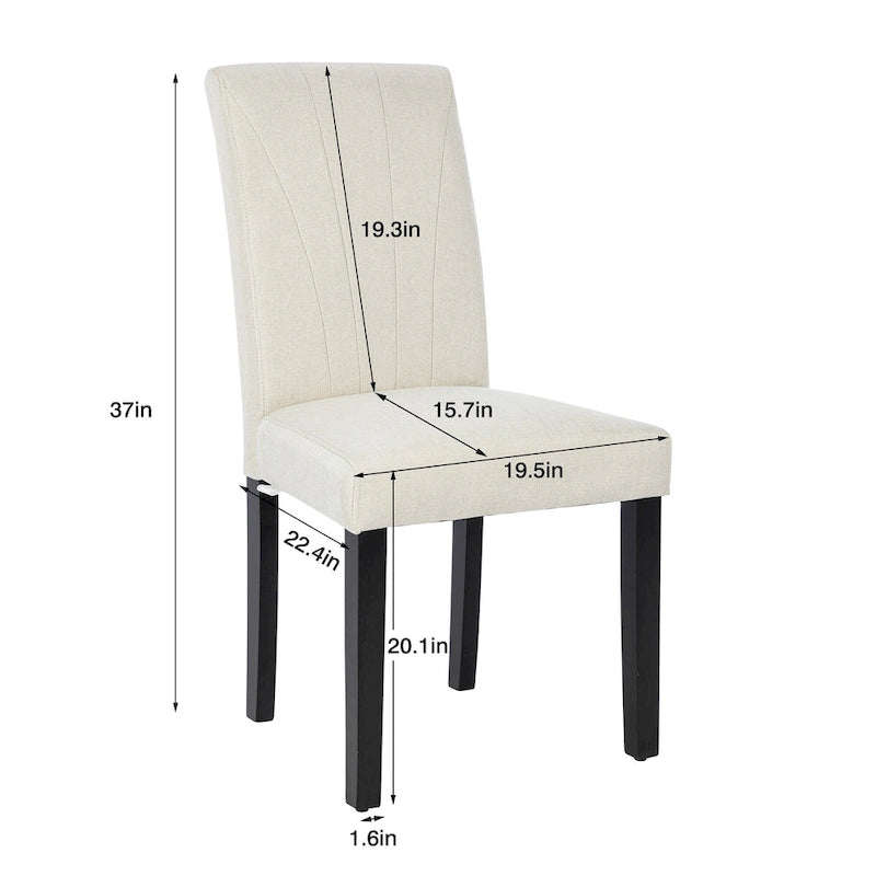 Chaise de salle à manger tapissée