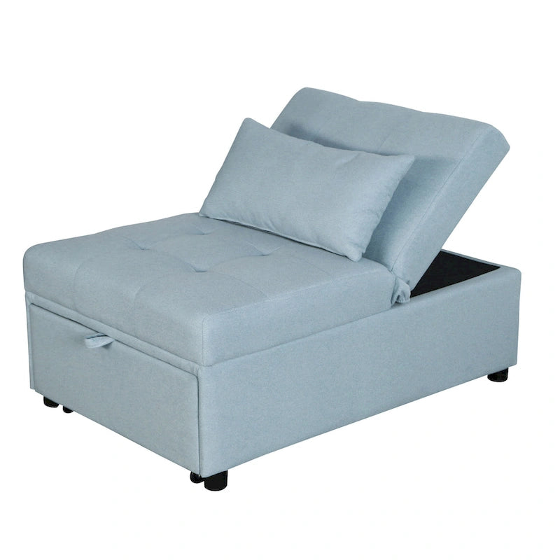 Canapé-lit multifonctionnel pliable avec pouf