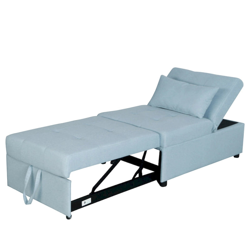 Canapé-lit multifonctionnel pliable avec pouf