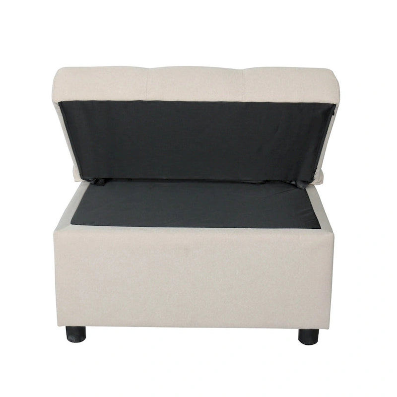 Canapé-lit multifonctionnel pliable avec pouf