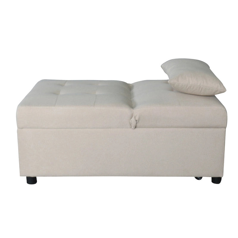 Canapé-lit multifonctionnel pliable avec pouf