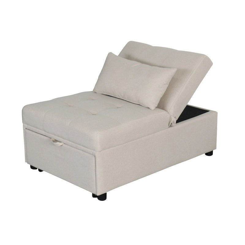 Canapé-lit multifonctionnel pliable avec pouf