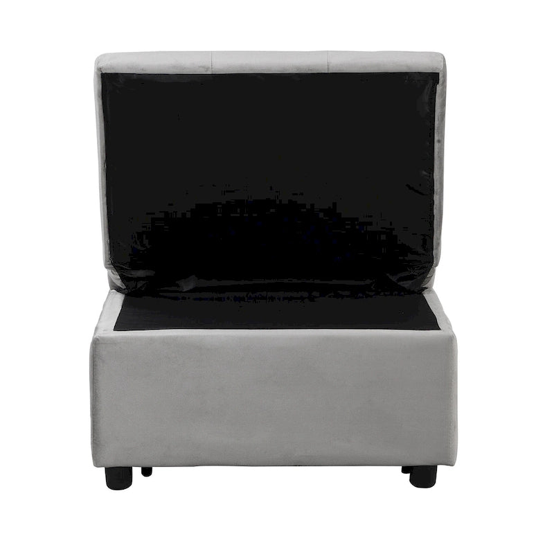 Canapé-lit multifonctionnel pliable avec pouf
