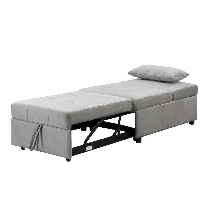 Canapé-lit multifonctionnel pliable avec pouf