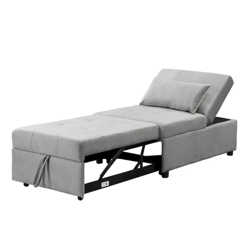 Canapé-lit multifonctionnel pliable avec pouf