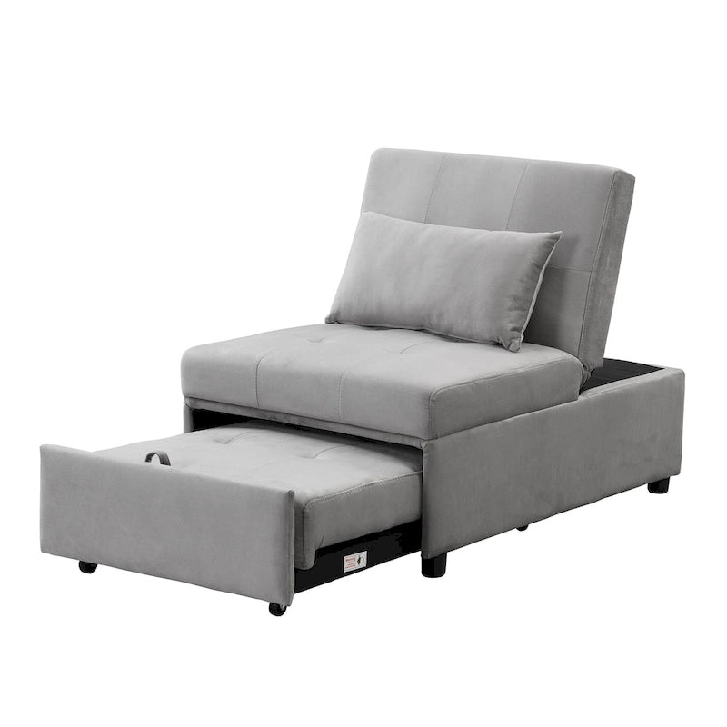 Canapé-lit multifonctionnel pliable avec pouf