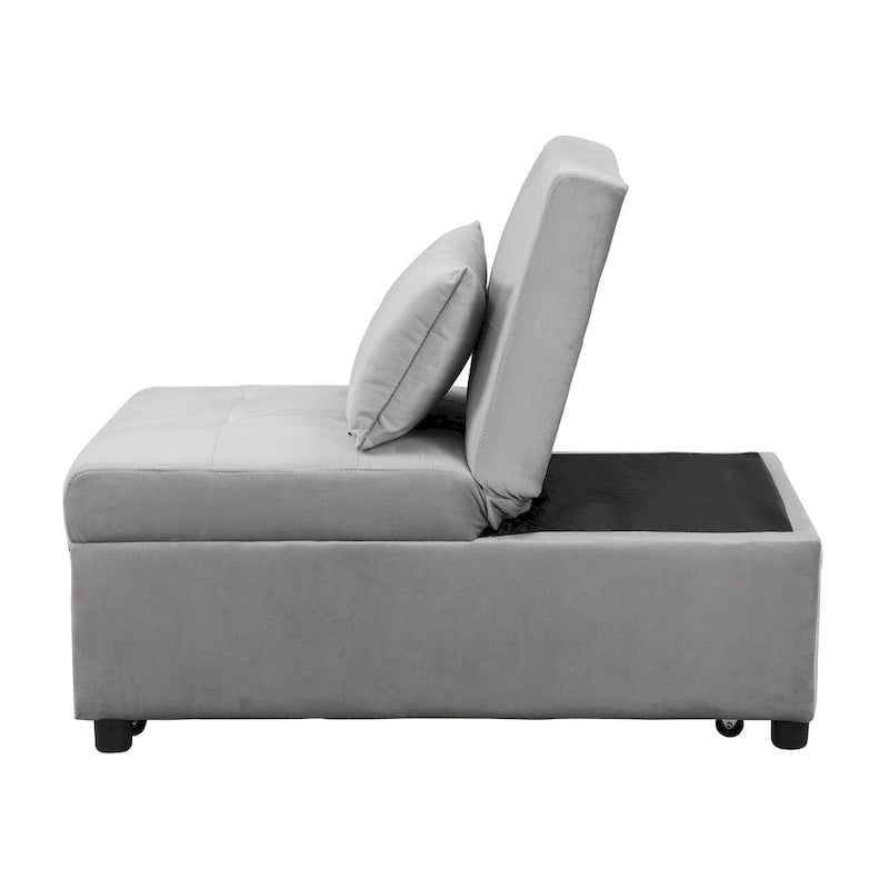 Canapé-lit multifonctionnel pliable avec pouf