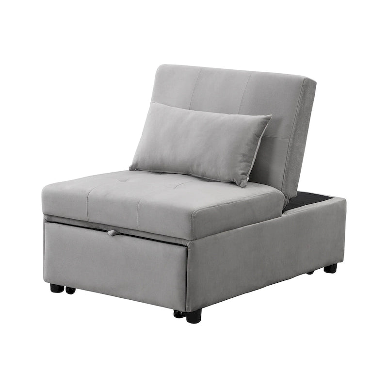 Canapé-lit multifonctionnel pliable avec pouf
