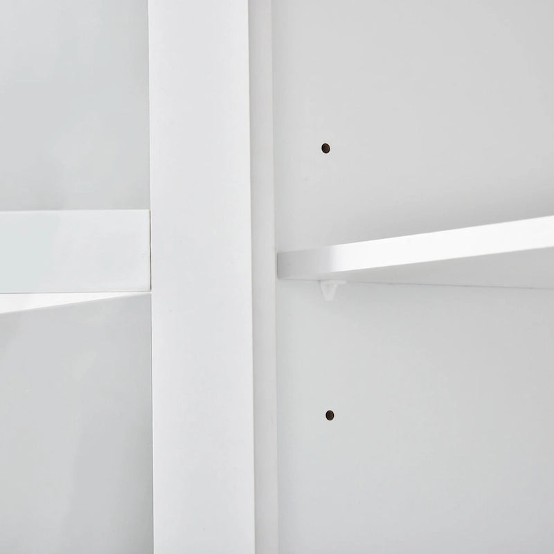 Meuble TV pont, portes en verre trempé