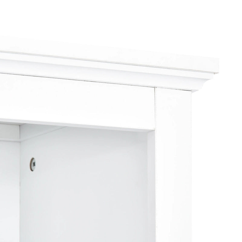 Meuble TV pont, portes en verre trempé
