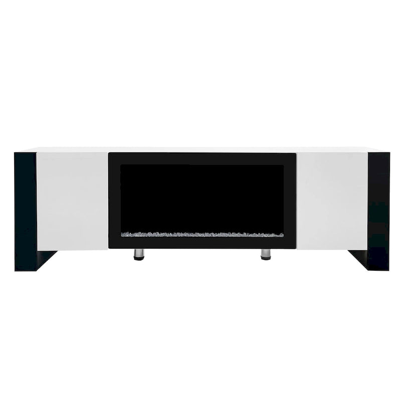 Meuble TV avec cheminée moderne de 68,1 pouces