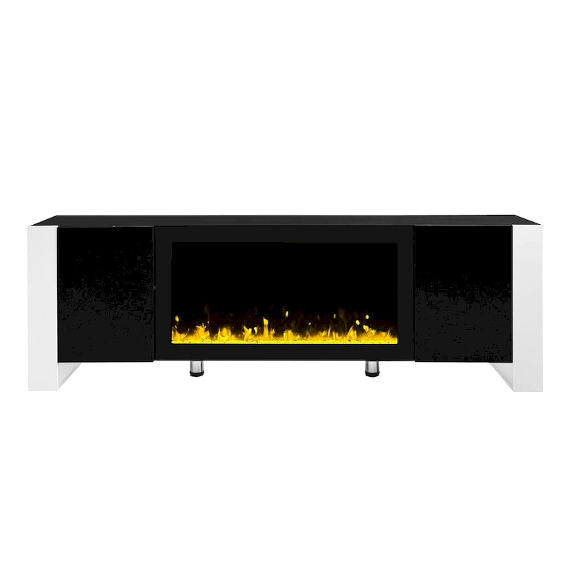 Meuble TV avec cheminée moderne de 68,1 pouces