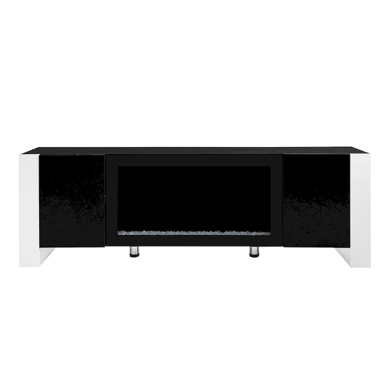 Meuble TV avec cheminée moderne de 68,1 pouces