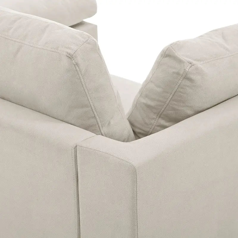 Canapé d'angle quatre places en L beige 113