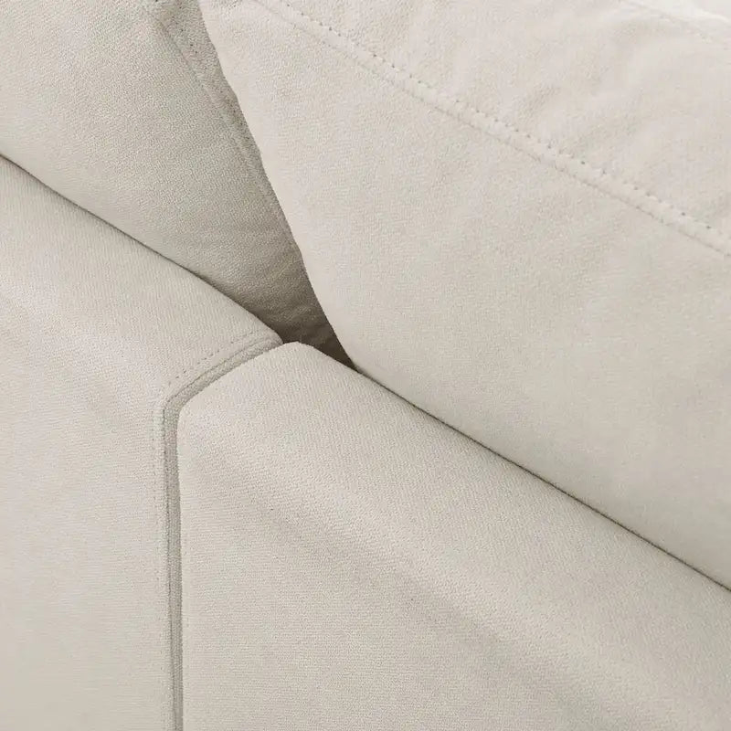 Canapé d'angle quatre places en L beige 113
