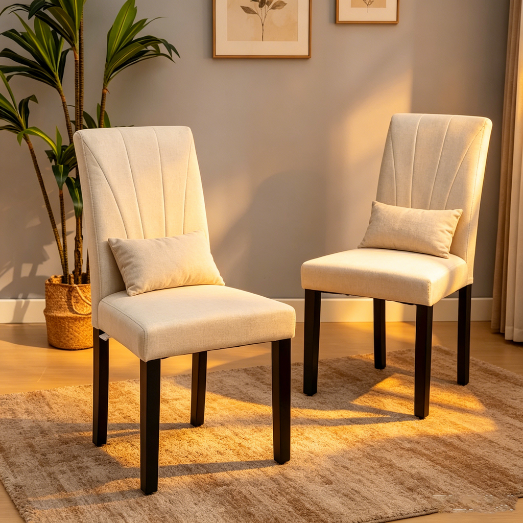 Chaise de salle à manger tapissée