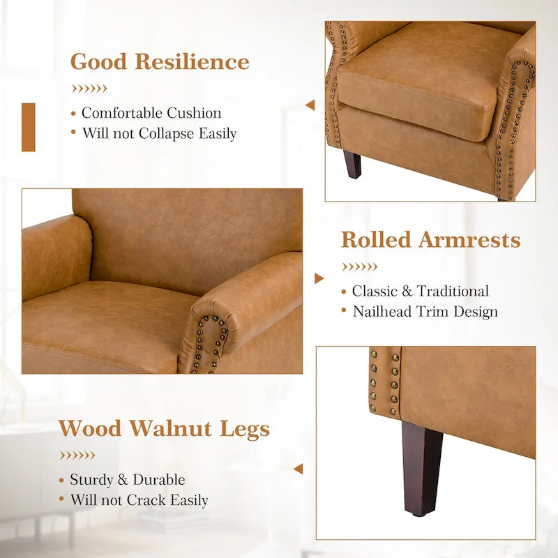Fauteuil de style transitoire avec accoudoirs roulés