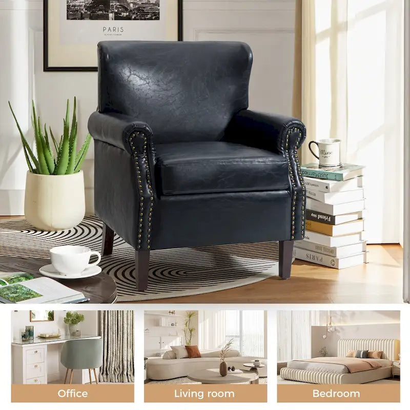 Fauteuil de style transitoire avec accoudoirs roulés