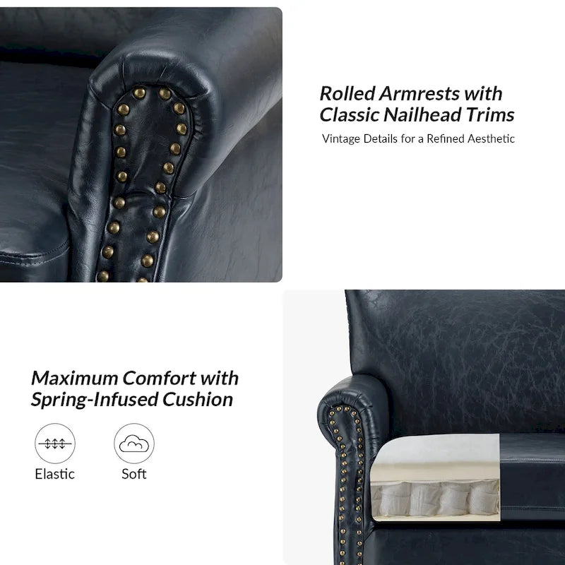 Fauteuil de style transitoire avec accoudoirs roulés