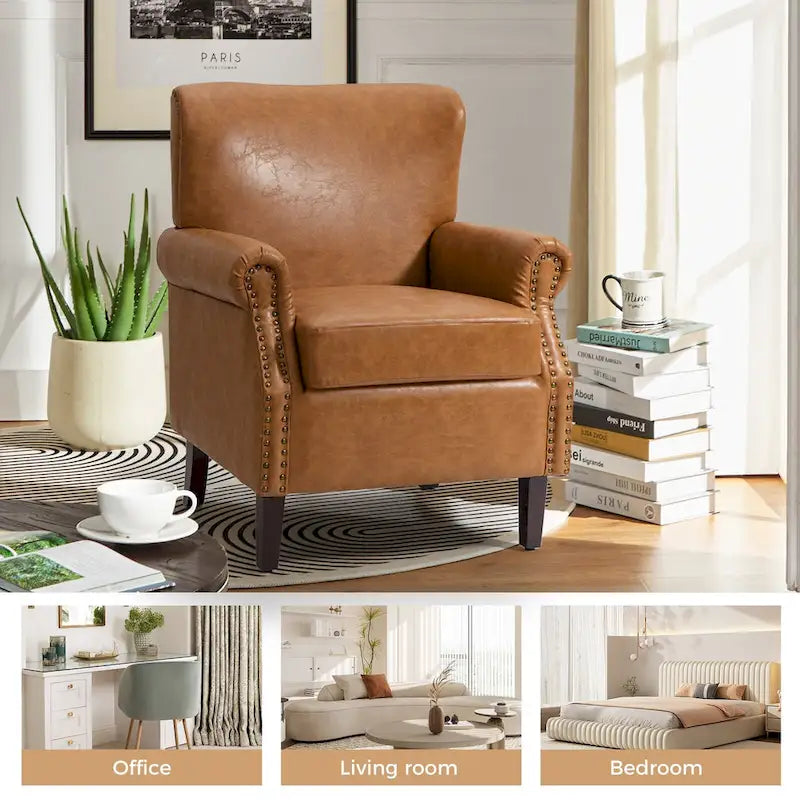 Fauteuil de style transitoire avec accoudoirs roulés