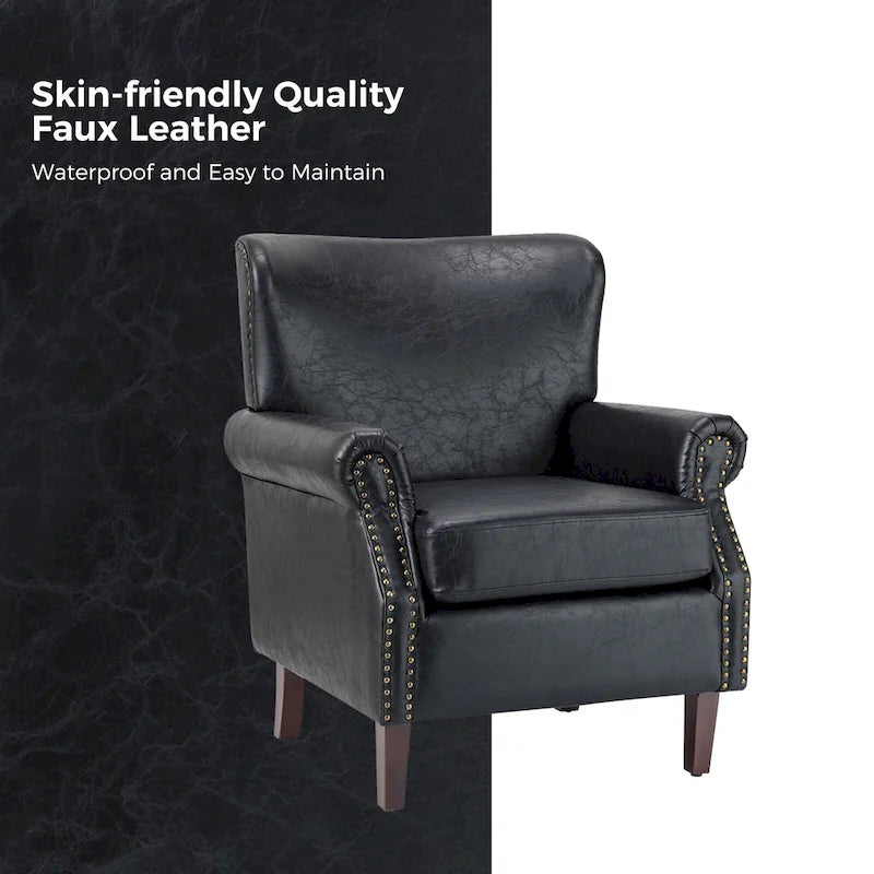 Fauteuil de style transitoire avec accoudoirs roulés