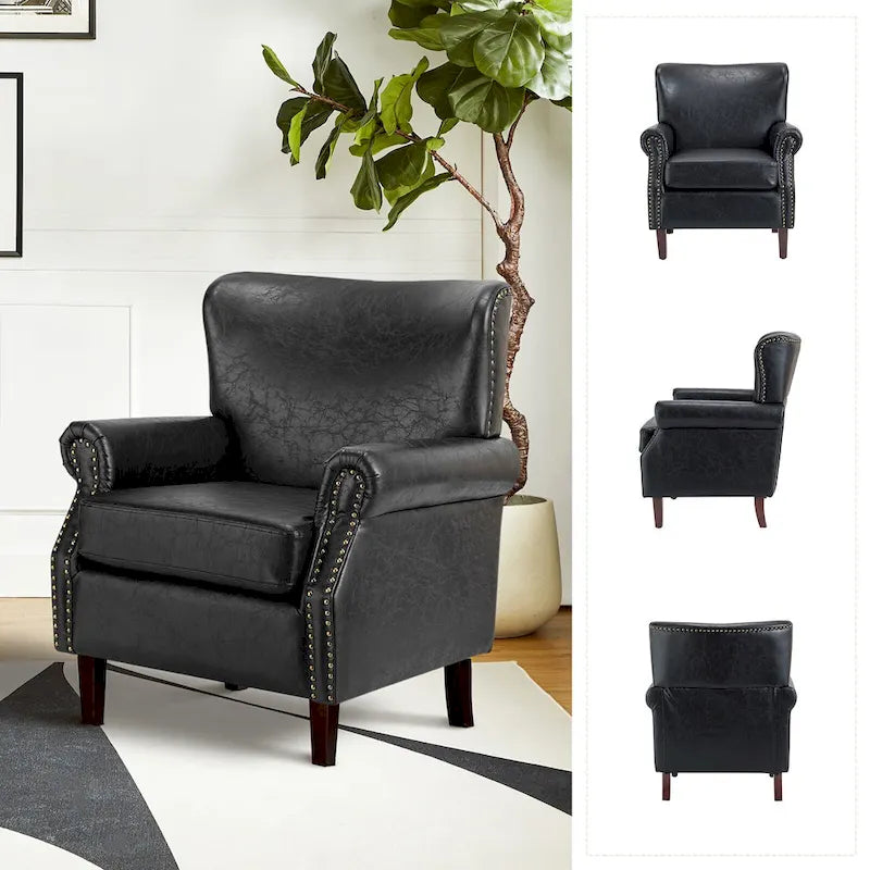 Fauteuil de style transitoire avec accoudoirs roulés