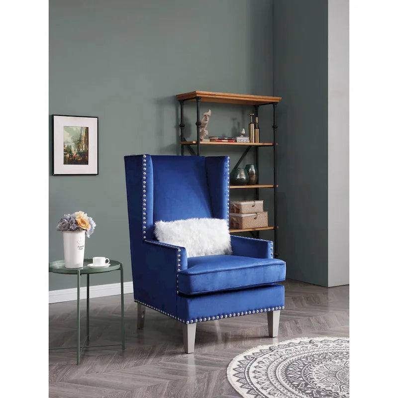 Fauteuil de salon en velours