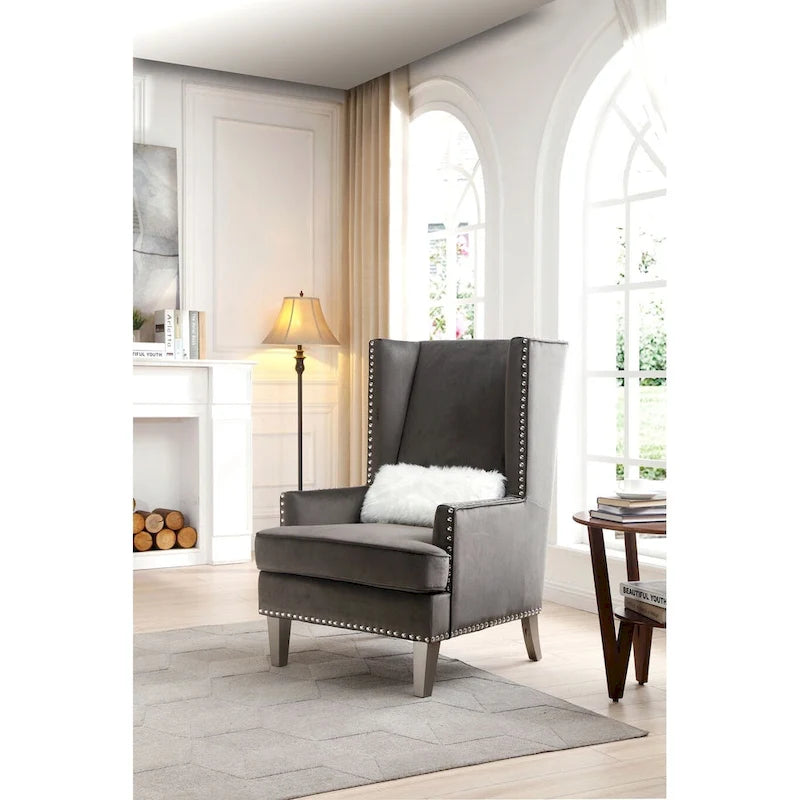 Fauteuil de salon en velours