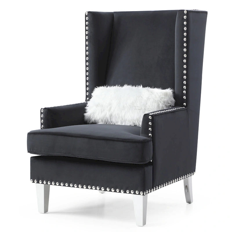 Fauteuil de salon en velours