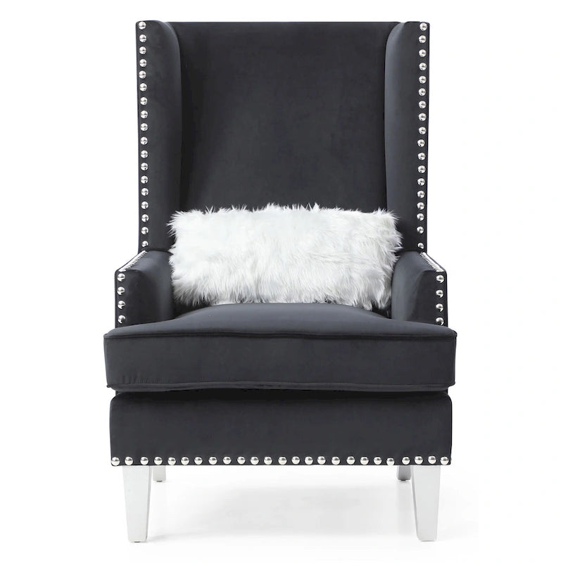 Fauteuil de salon en velours
