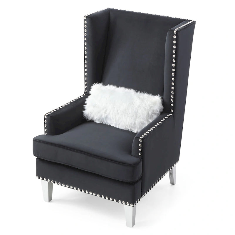Fauteuil de salon en velours