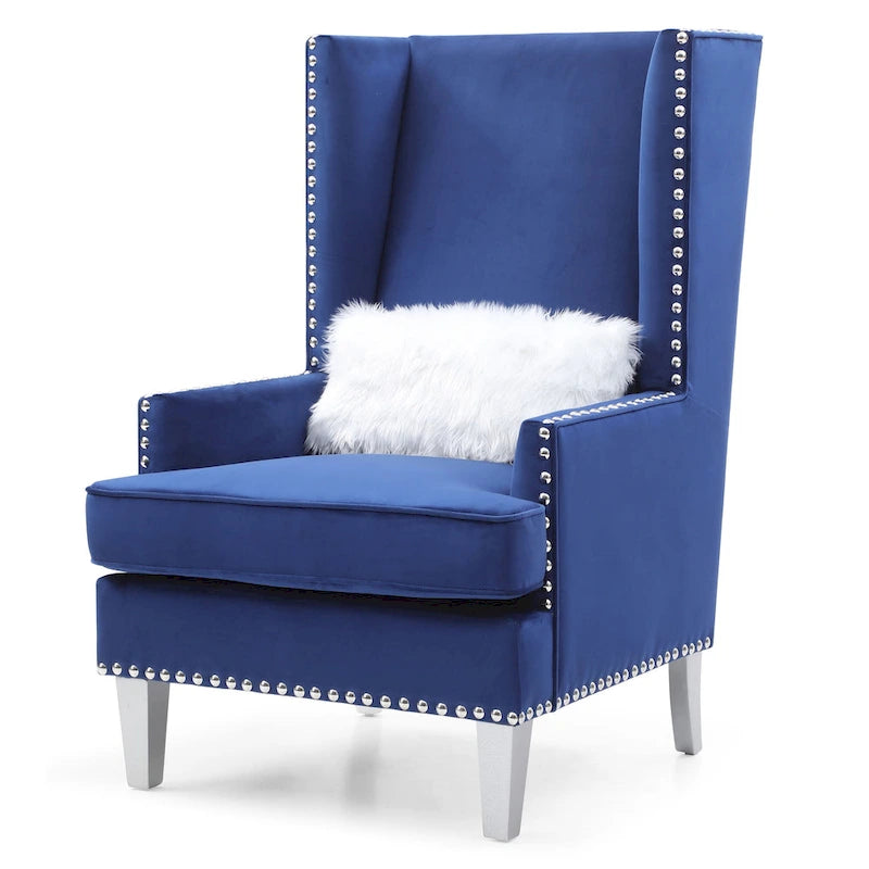 Fauteuil de salon en velours