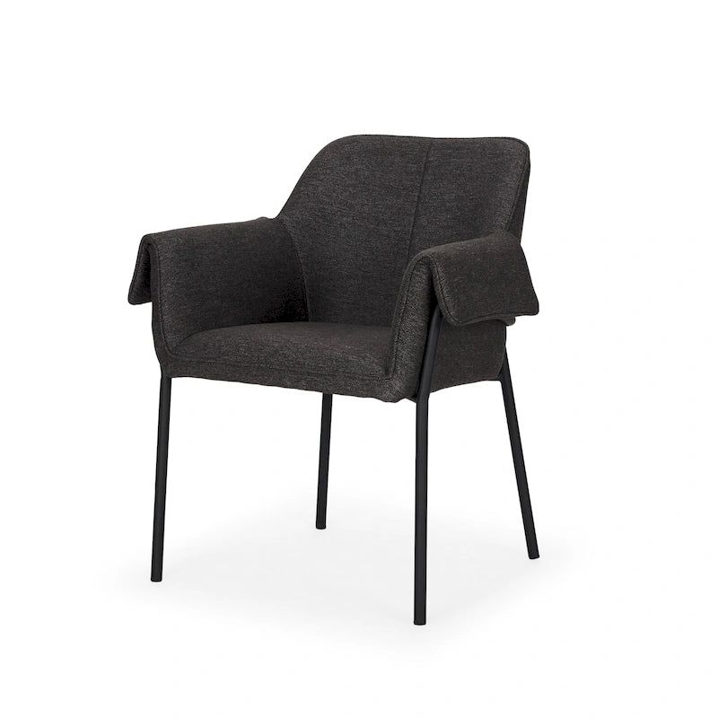 Chaise de salle à manger en velours couleur crème