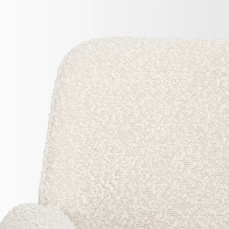 Chaise de salle à manger en velours couleur crème