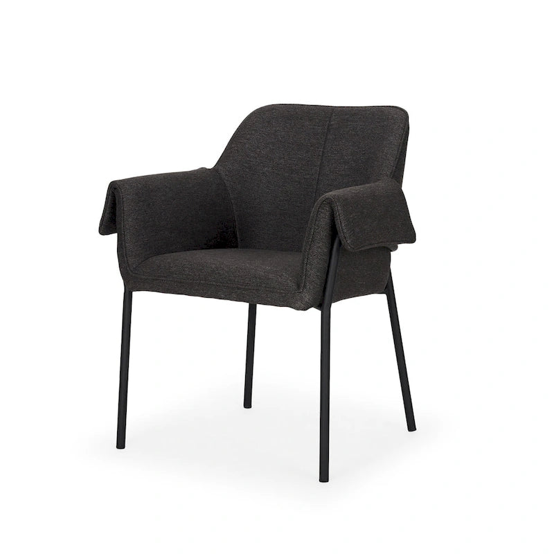 Chaise de salle à manger en velours couleur crème